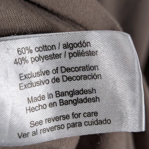 Eddie Bauer XXL T-Shirt Men's Brown Cotton Blend Crewneck Short Sleeve Basic - Picture 3 of 4